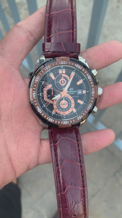 Casio Edifice Brown Dial Chronograph Men's Watch