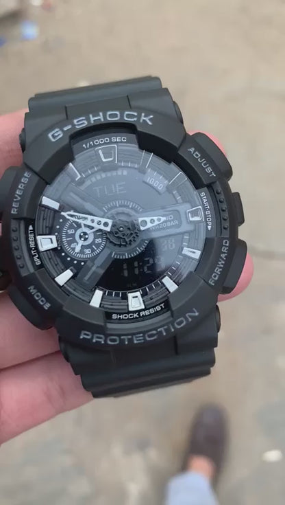 Casio G-Shock Black Dial Mudmaster Analog-Digital Men'sSports watch GA-110-1BDR