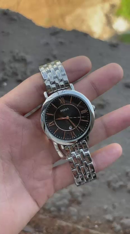 Fossil Black Dial Analog Women's Watch