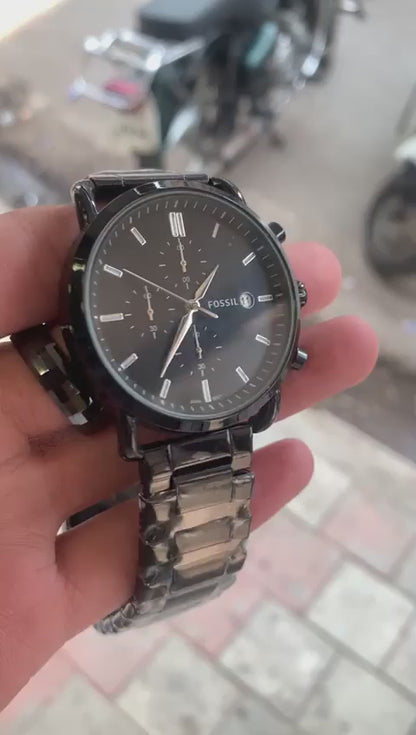 Fossil Black Chronograph Men's Watch