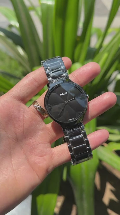 Rado Black Thinline X Great Gardens Of The World True Watch For Men's