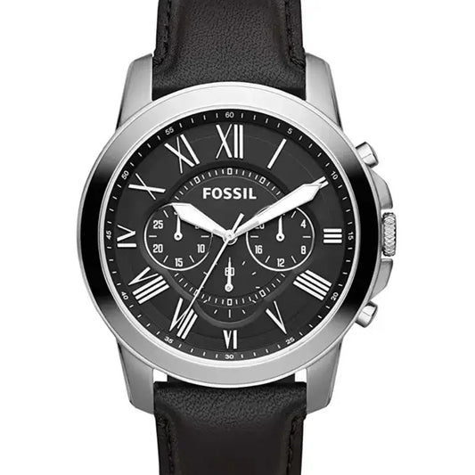 Fossil Silver Black Dial All Chronograph Working Men's Watch